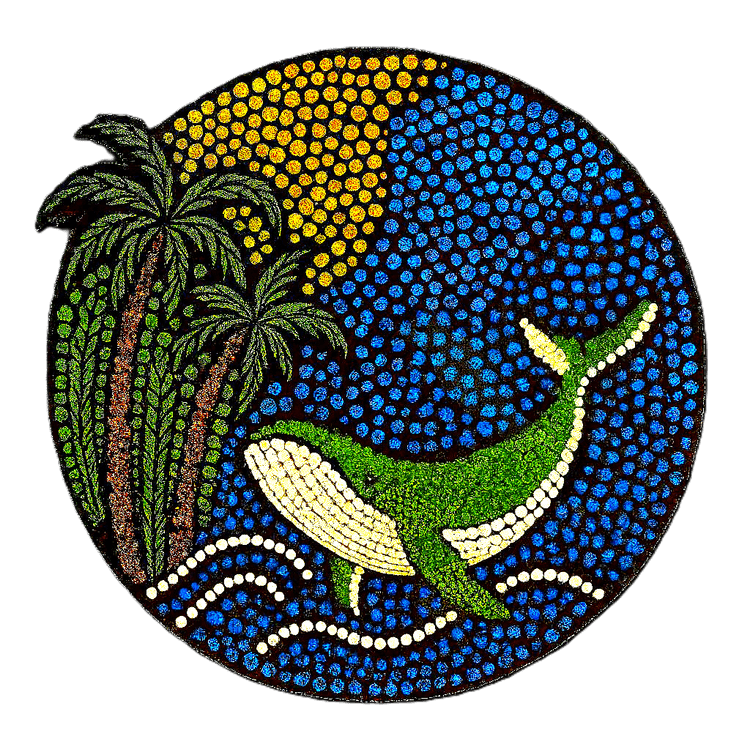 Aboriginal style image of a Whale
